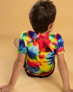 Rashies|Toddlers*Sanction Toddlers' Noise Short Sleeve Rash Vest Multi Tie Dye