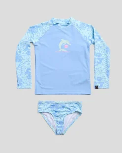 Rash Vests|Toddlers*Rip Curl Toddlers' Oceanic Long Sleeve Rash Vest Set Teal