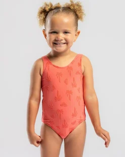 Discount Toddlers' Palm Tree One Piece Swimsuit Kids Surf|One Pieces