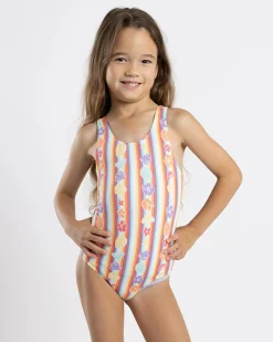 Best Toddlers' Rainbow Bay Stripe One Piece Swimsuit Kids Surf|One Pieces