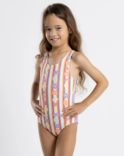 Best Toddlers' Rainbow Bay Stripe One Piece Swimsuit Kids Surf|One Pieces
