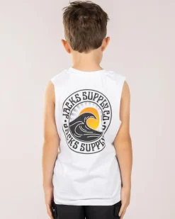 Toddlers|Tops & T-Shirts*Jacks Toddlers' Rising Sun Muscle Tank White