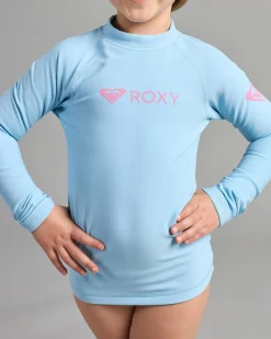 Rash Vests|Toddlers*Roxy Toddlers' Heater Long Sleeve Rash Vest Sky Blue