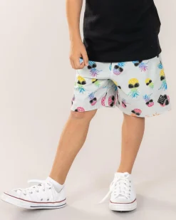 Board Shorts|Toddlers*Skylark Toddlers' Scene Elastic Waist Shorts White