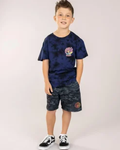 Toddlers|Tops & T-Shirts*Sanction Toddlers' Scrap T-Shirt Navy Mottle