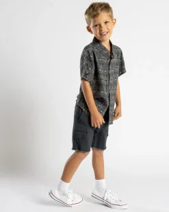 Toddlers|Tops & T-Shirts*Skylark Toddlers' Script Short Sleeve Shirt Slate Blue