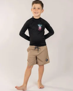 Rashies|Toddlers*Salty Life Toddlers' Sea Wolf Long Sleeve Rash Vest Black