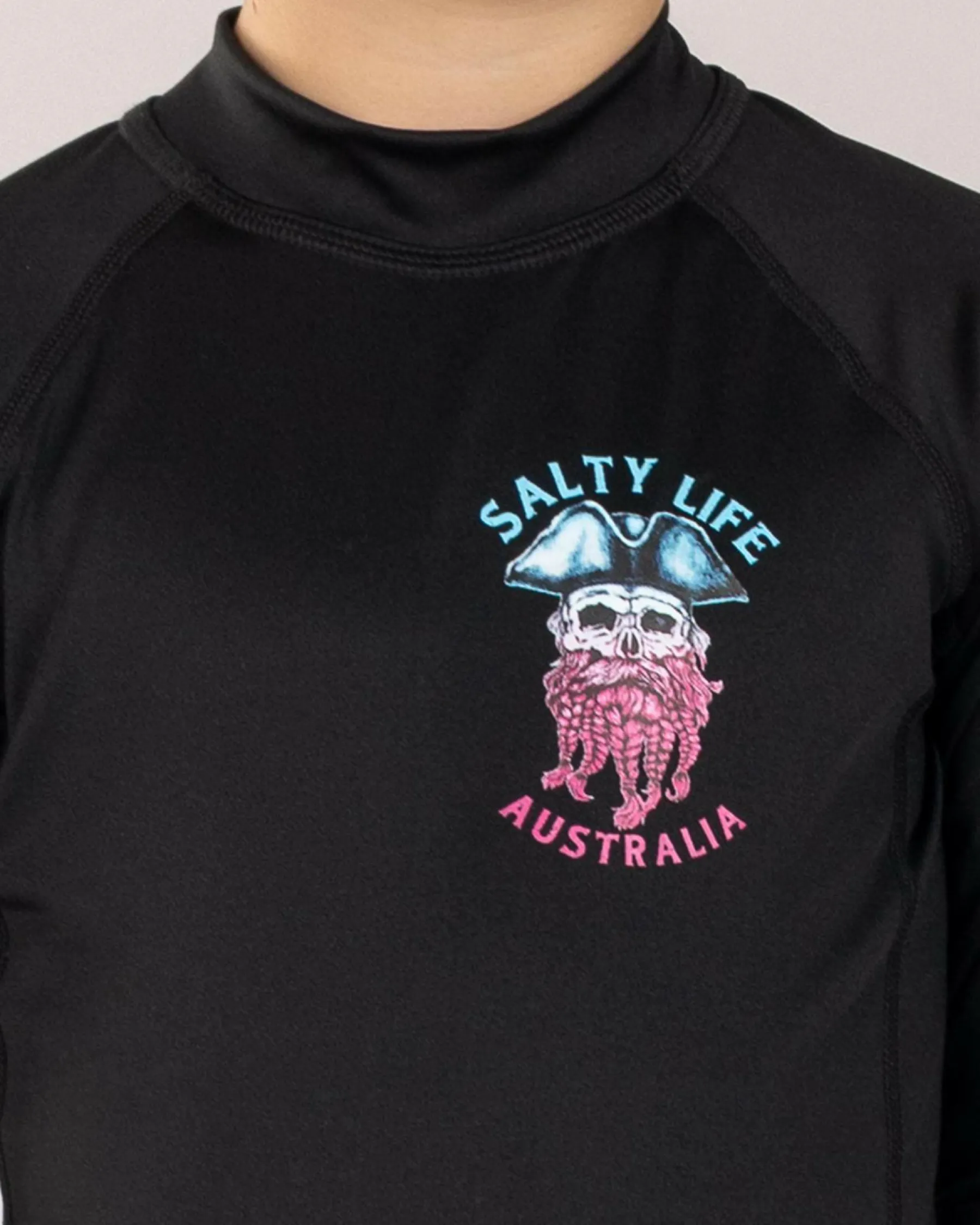 Rashies|Toddlers*Salty Life Toddlers' Sea Wolf Long Sleeve Rash Vest Black