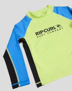 Rashies|Toddlers*Rip Curl Toddler's Shock Long Rash Vest Lime