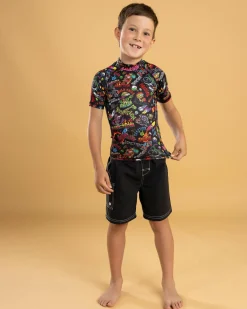 Rashies|Toddlers*Sanction Toddlers' Shrill Short Sleeve Rash Vest Multi