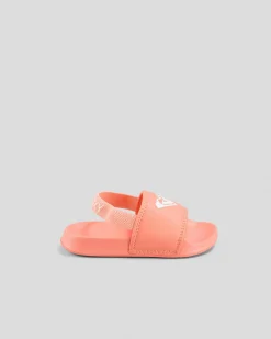 Flip Flops|Toddlers*Roxy Toddlers' Slippy Slides Coral Chic