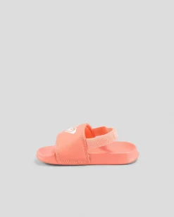 Flip Flops|Toddlers*Roxy Toddlers' Slippy Slides Coral Chic