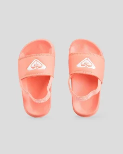 Flip Flops|Toddlers*Roxy Toddlers' Slippy Slides Coral Chic