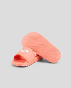 Flip Flops|Toddlers*Roxy Toddlers' Slippy Slides Coral Chic
