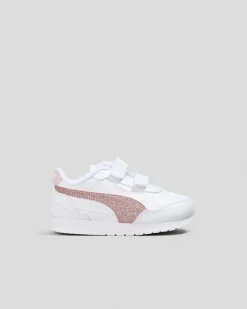 Toddlers|Sneakers*Puma Toddlers' ST Runner V4 SL Glitter V Shoes Puma White/copper Rose/rose Mauve