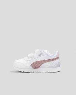 Toddlers|Sneakers*Puma Toddlers' ST Runner V4 SL Glitter V Shoes Puma White/copper Rose/rose Mauve