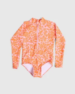 Discount Toddlers' Sun and Swells Long Sleeve Surfsuit Kids Surf|Wetsuits & Surfsuits