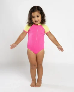Hot Toddlers' Sun Dream Short Sleeve Surfsuit Kids Surf|One Pieces