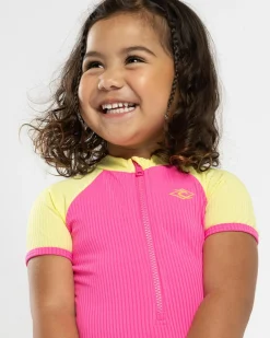 Hot Toddlers' Sun Dream Short Sleeve Surfsuit Kids Surf|One Pieces