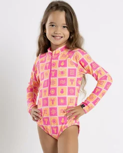 Online Toddlers' Sun UPF Long Sleeve Surfsuit Kids Surf|Wetsuits & Surfsuits