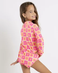 Online Toddlers' Sun UPF Long Sleeve Surfsuit Kids Surf|Wetsuits & Surfsuits