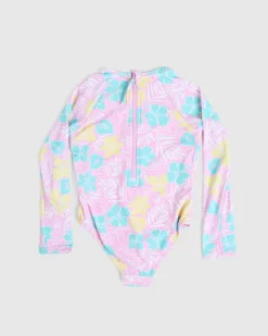 Hot Toddlers' Tropical Square Long Sleeve Surfsuit Kids Surf|Wetsuits & Surfsuits