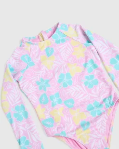 Hot Toddlers' Tropical Square Long Sleeve Surfsuit Kids Surf|Wetsuits & Surfsuits