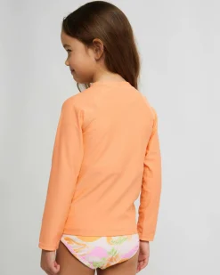 Rash Vests|Toddlers*Billabong Toddlers' Under The Palms Long Sleeve Rash Vest Peach Feelin