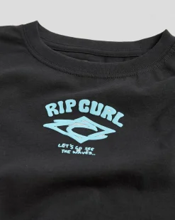 Toddlers|Tops & T-Shirts*Rip Curl Toddlers' Wave Dayz Logo T-Shirt Washed Black