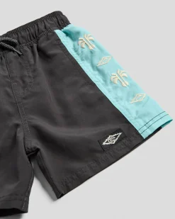 Toddlers|Shorts & Bottoms*Rip Curl Toddlers' Wave Dayz Panel Volley Shorts Washed Black