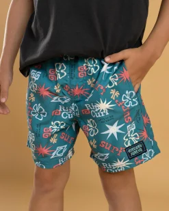 Toddlers|Shorts & Bottoms*Rip Curl Toddler's Wave Dayz Volley Board Shorts Storm Blue
