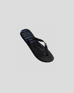 Flip Flops & Sandals*Havaianas Top Basic Thongs Black/black/blue