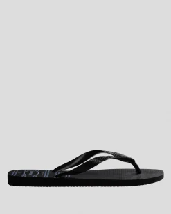 Flip Flops & Sandals*Havaianas Top Basic Thongs Black/black/blue