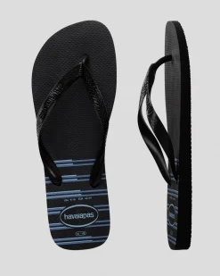 Flip Flops & Sandals*Havaianas Top Basic Thongs Black/black/blue