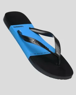 Flip Flops & Sandals*Havaianas Top Block Thongs Black/blue
