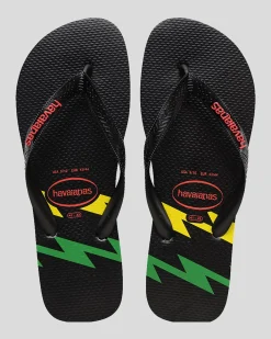 Flip Flops & Sandals*Havaianas Top Bolt Thongs Black/red