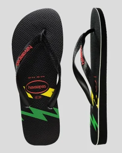 Flip Flops & Sandals*Havaianas Top Bolt Thongs Black/red