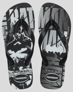 Flip Flops & Sandals*Havaianas Top DC Logomania Batman Thongs Black