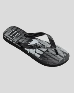 Flip Flops & Sandals*Havaianas Top DC Logomania Batman Thongs Black