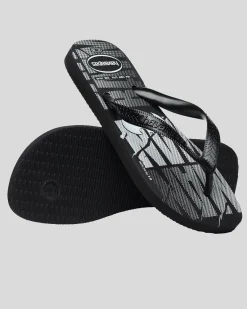 Flip Flops & Sandals*Havaianas Top DC Logomania Batman Thongs Black