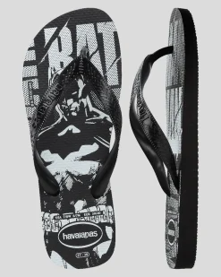 Flip Flops & Sandals*Havaianas Top DC Logomania Batman Thongs Black