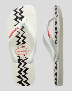 Flip Flops & Sandals*Havaianas Top Electric Thongs White/red