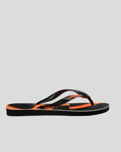 Flip Flops & Sandals*Havaianas Top Graf Thongs Black/orange