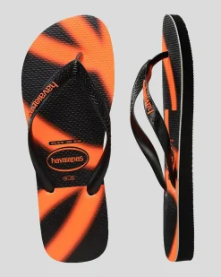 Flip Flops & Sandals*Havaianas Top Graf Thongs Black/orange