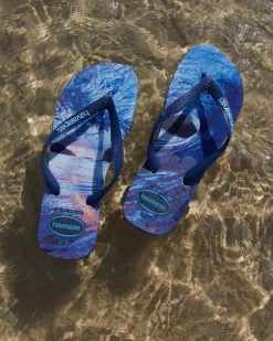 Flip Flops & Sandals*Havaianas Top Hype Thongs Navy/navy/lavander Blue
