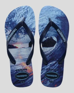 Flip Flops & Sandals*Havaianas Top Hype Thongs Navy/navy/lavander Blue