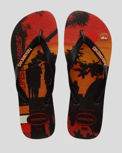 Flip Flops & Sandals*Havaianas Top Hype Thongs Black/orange