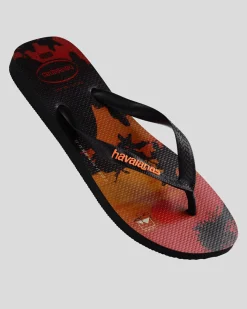 Flip Flops & Sandals*Havaianas Top Hype Thongs Black/orange