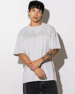 Tops & T-Shirts*Quiksilver Top Line Knit T-Shirt Grey Violet
