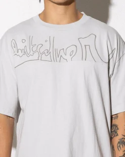 Tops & T-Shirts*Quiksilver Top Line Knit T-Shirt Grey Violet